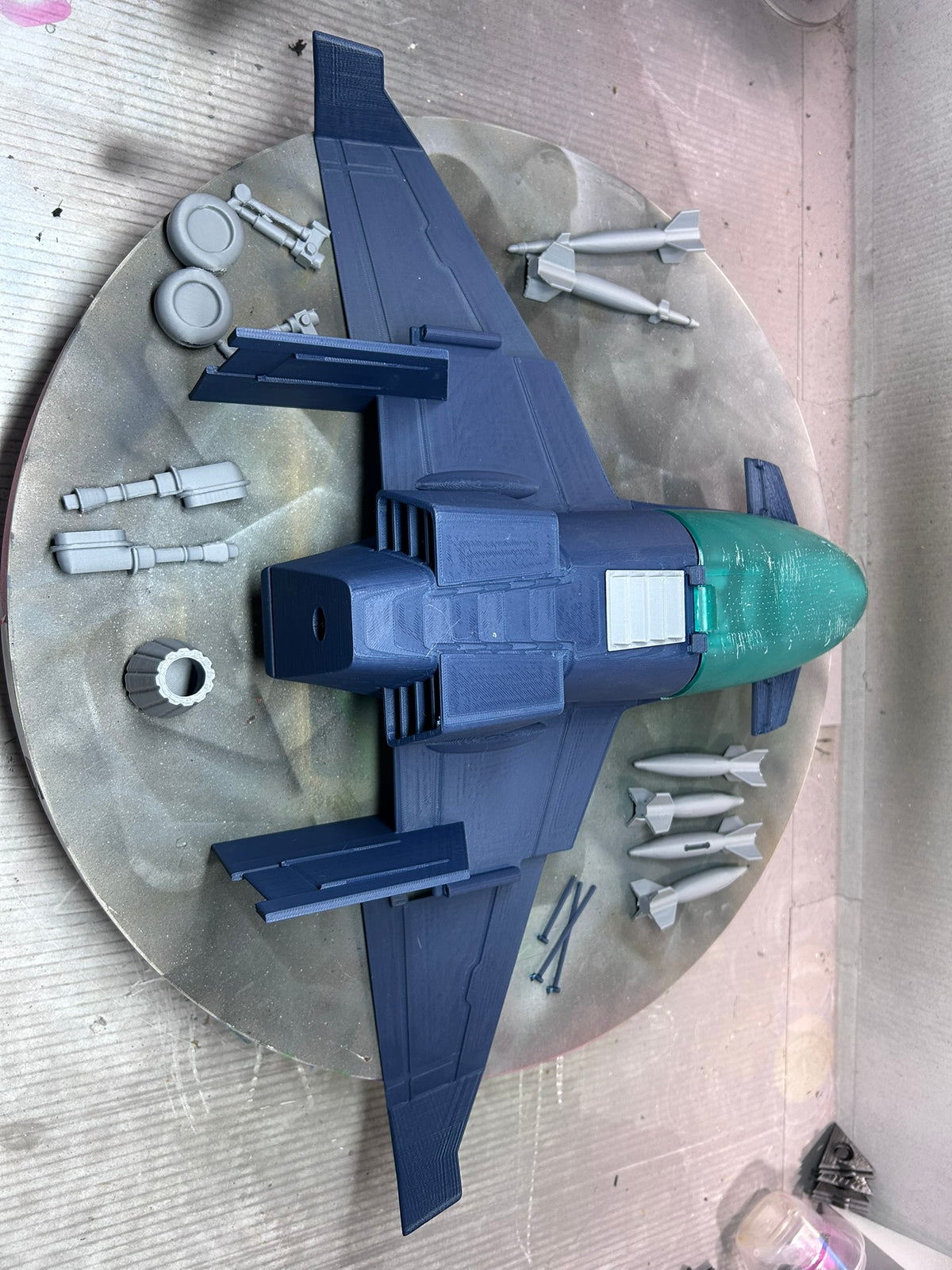 Unfinished Navy Blue Firebat