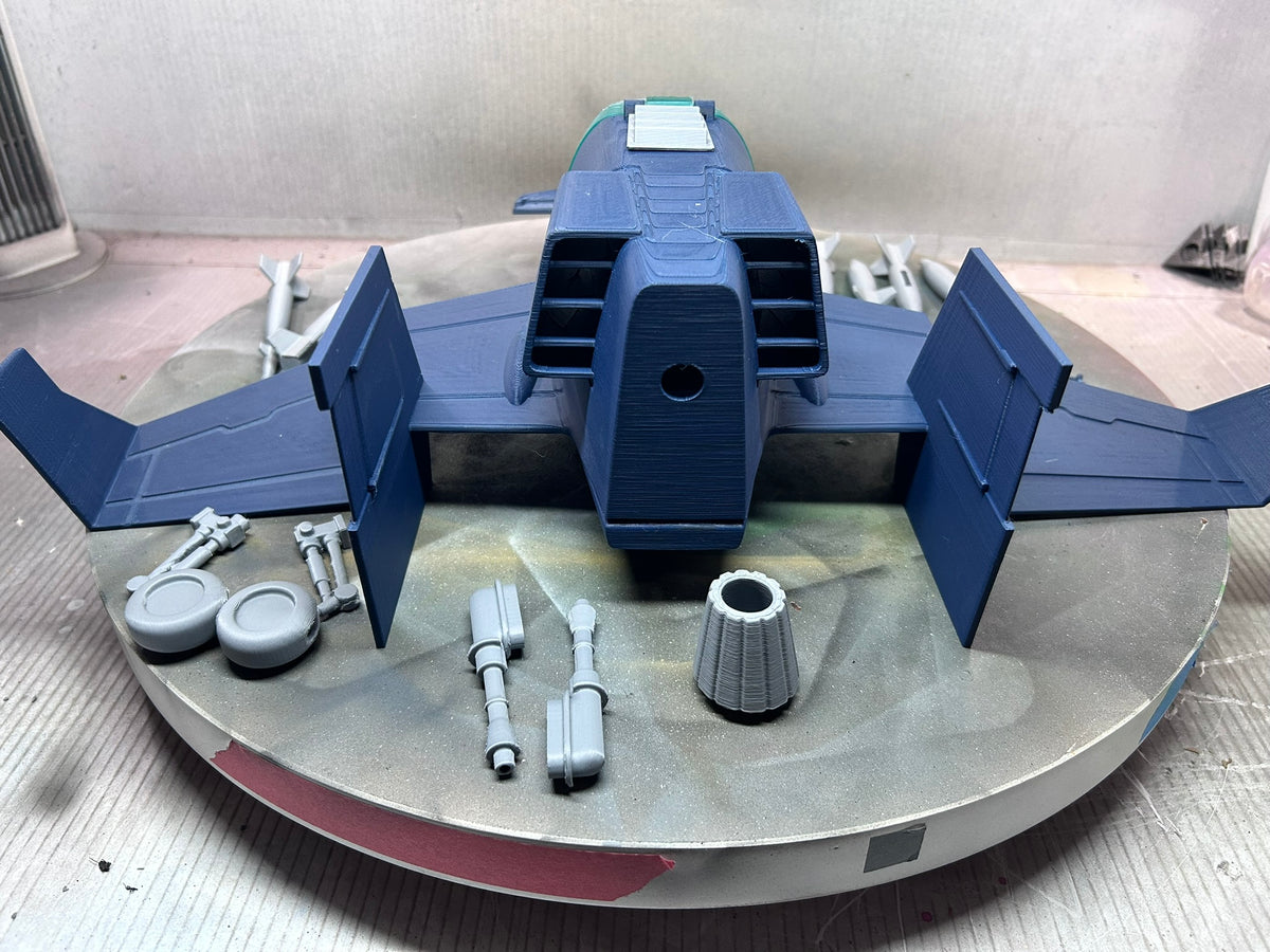 Unfinished Navy Blue Firebat